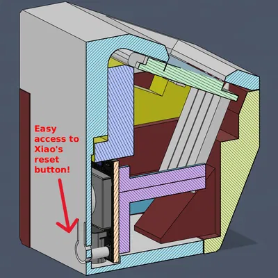 Case ZMK dongle kiểu Englmaxi cho SSD1306 & Xiao BLE (không cần hàn)