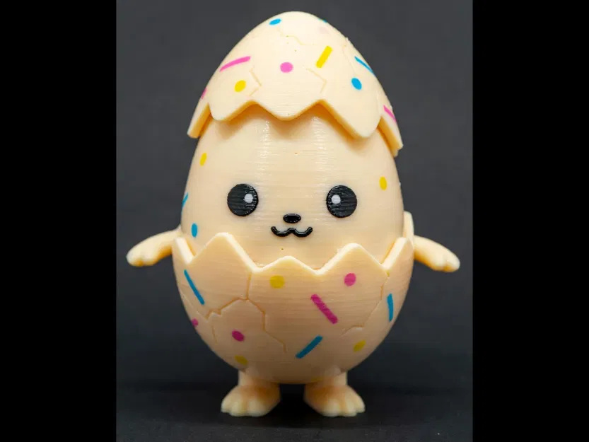 Mô hình Easter Cracked Egg Figure (Trứng Phục Sinh Nứt Vỏ) phong cách hoạt hình - Image 1