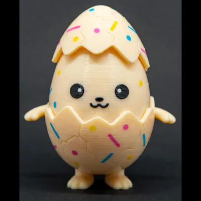 Mô hình Easter Cracked Egg Figure (Trứng Phục Sinh Nứt Vỏ) phong cách hoạt hình