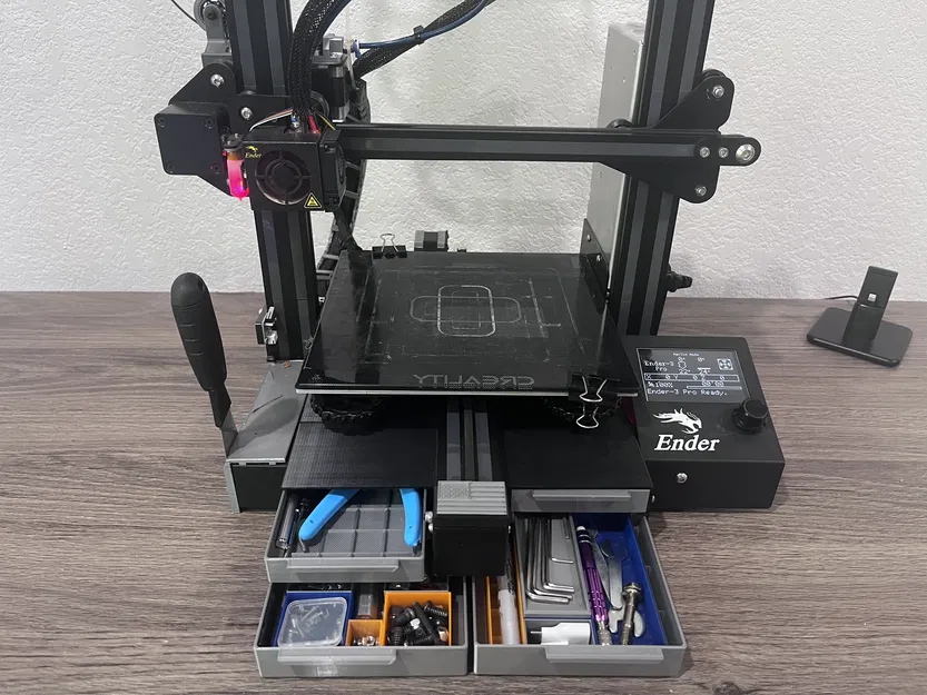 Ngăn Kéo Đôi Ender 3 Pro – Khay Chia Tuỳ Biến (Bản Cập Nhật) - Image 1