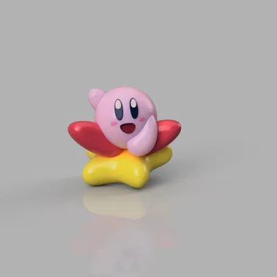 Mô hình Kirby Figurine (tượng Kirby) in 3D nguyên khối