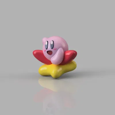 Mô hình Kirby Figurine (tượng Kirby) in 3D nguyên khối