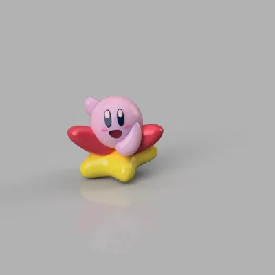 Mô hình Kirby Figurine (tượng Kirby) in 3D nguyên khối