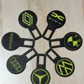 Gurtstecker có logo (Audi/BMW/Dacia/Mercedes/Renault/Skoda/VW) – seat belt dummy plug - Thumbnail 2