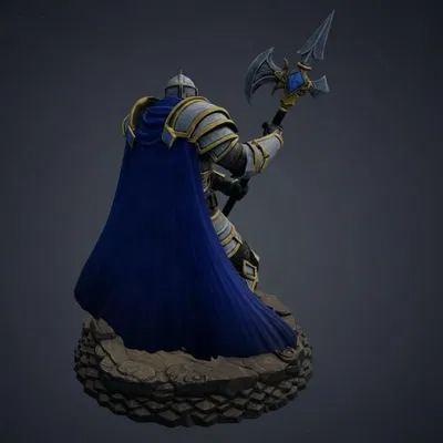 Bloodbound Realms: Human Halberd Sentinel – Warden Iron Covenant (STL)