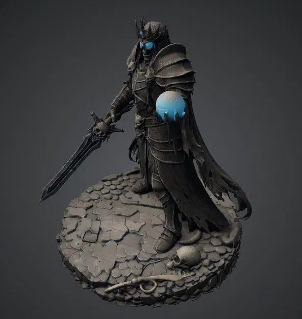 Bloodbound Realms – Undead – Lich King, Chúa Tể Hắc Vương Tọa (STL) - Image 2