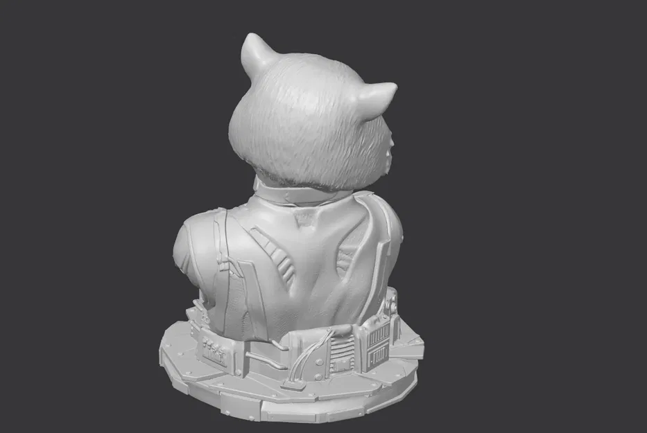 Tượng Bust Rocket Raccoon - Image 2