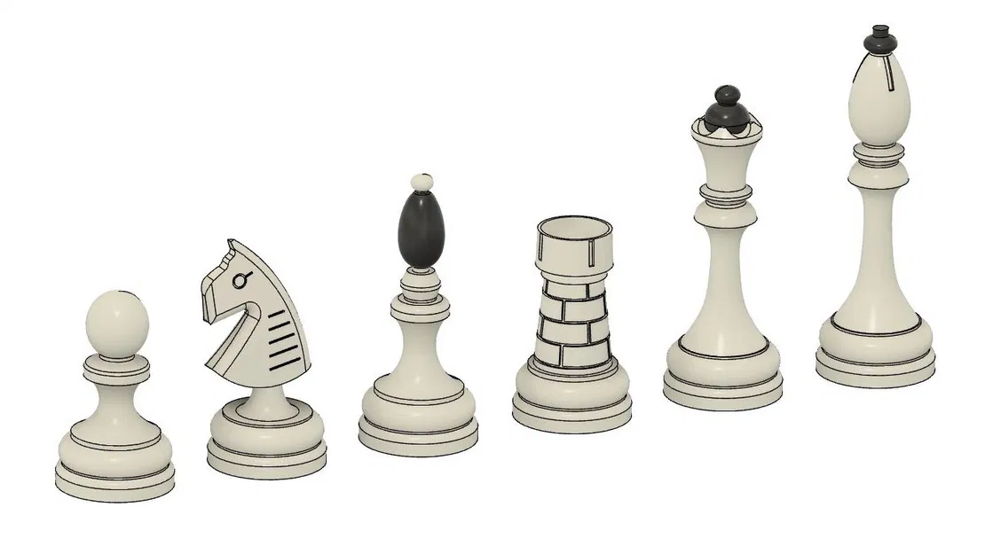Bộ cờ vua Česká klubovka (Czech Club chess set) - Image 1