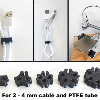 Kẹp TPU cho dây cáp 2–4 mm và ống PTFE