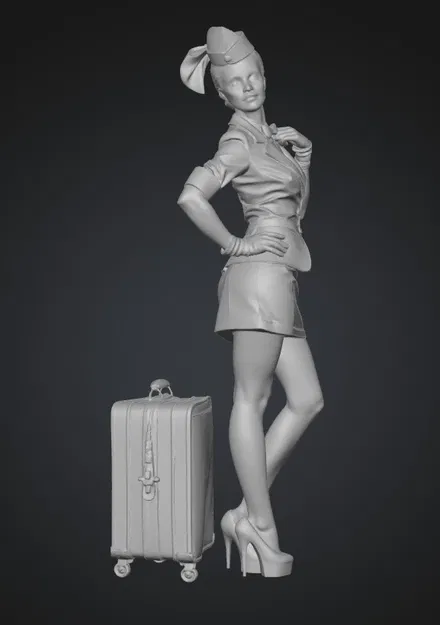 Tiếp Viên Hàng Không Phong Cách Vintage - Image 1