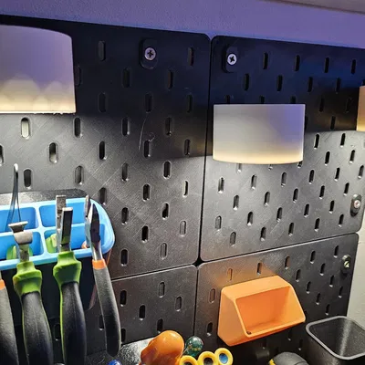 Ngàm gắn Led Puck lên bảng IKEA Skådis