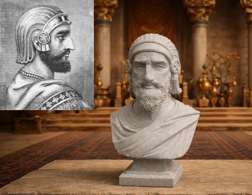 Tượng Bust Cyrus II Đại Đế (Kūruš) - Image 1