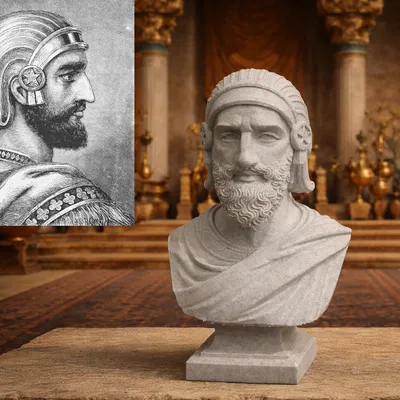 Tượng Bust Cyrus II Đại Đế (Kūruš)