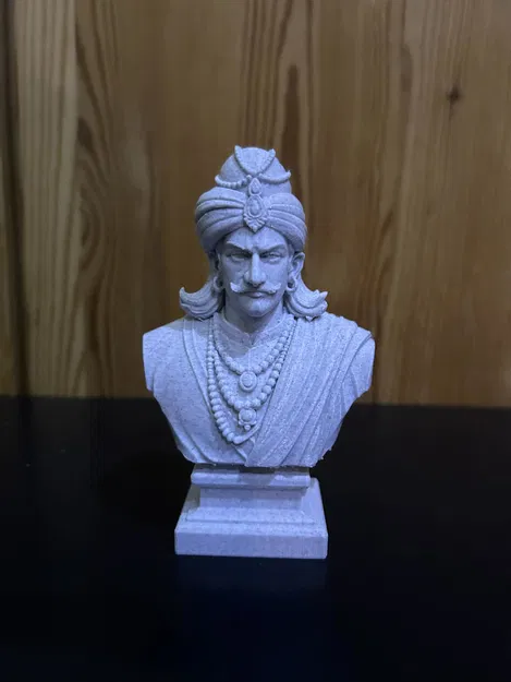 Ashoka Maurya - Bust (Tượng bán thân) - Image 2