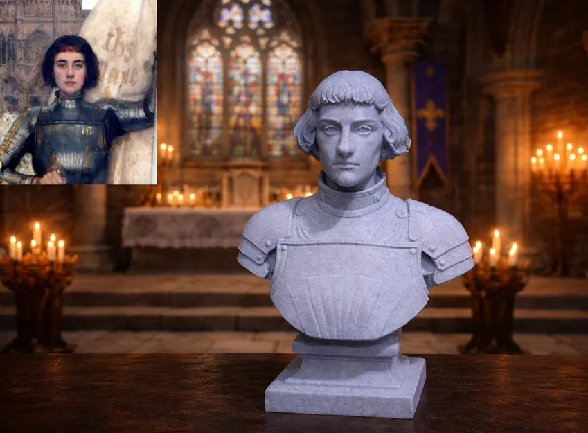 Jeanne d'Arc - La Pucelle d'Orléans - Tượng Bán Thân - Image 1