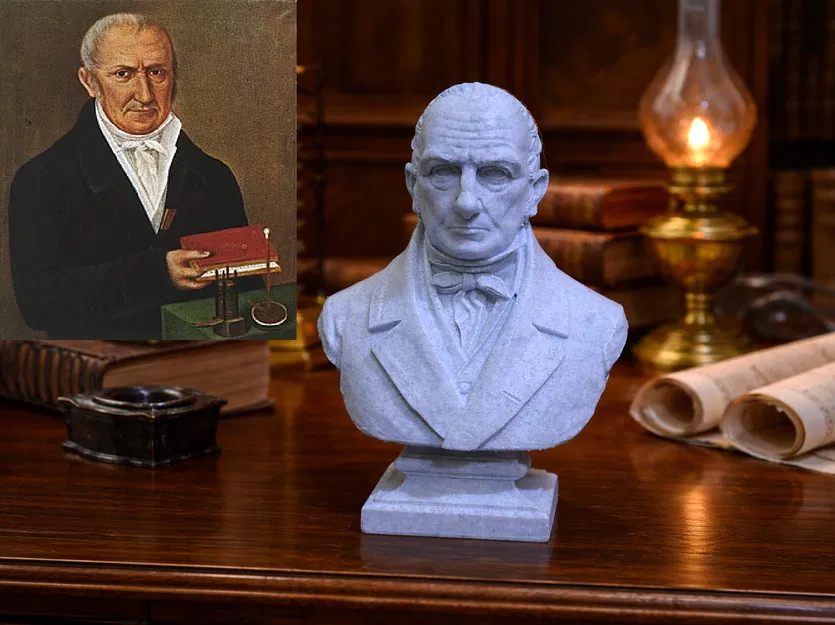 Alessandro Giuseppe Antonio Anastasio Volta — Tượng Bán Thân - Image 1