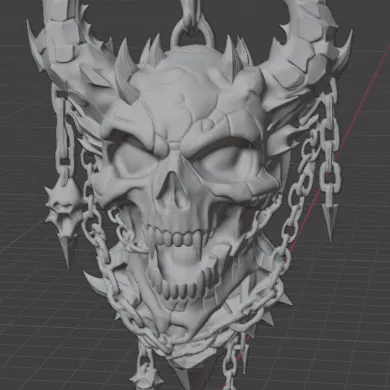 Bùa Hộp Sọ Quỷ – Treo Tường Dark Fantasy