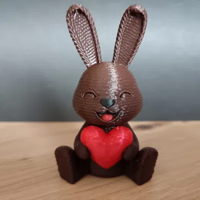Thỏ Phục Sinh cầm trái tim