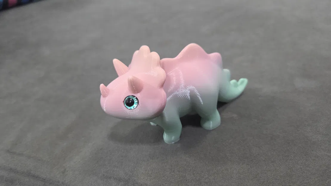 Triceratops Dễ Thương Phong Cách Stylized - Hợp Mắt Thủy Tinh 6mm + 8mm - Image 6