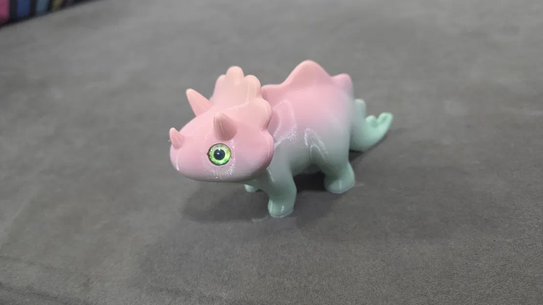 Triceratops Dễ Thương Phong Cách Stylized - Hợp Mắt Thủy Tinh 6mm + 8mm - Image 7