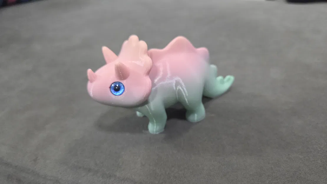 Triceratops Dễ Thương Phong Cách Stylized - Hợp Mắt Thủy Tinh 6mm + 8mm - Image 10