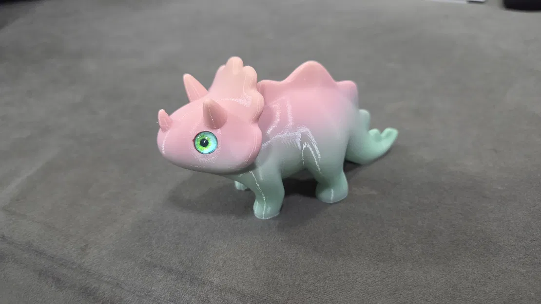 Triceratops Dễ Thương Phong Cách Stylized - Hợp Mắt Thủy Tinh 6mm + 8mm - Image 12