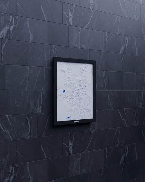 Jiříkov, Czechia - 3D Miniature (Mô hình địa hình topo in 3D) - Image 3