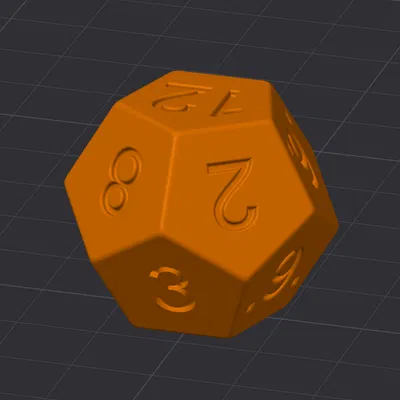 Xúc Xắc D12 (Dodecahedron Dice) – In 3D Dễ Dàng
