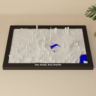Abu Dhabi, Burj Khalifa, United Arab Emirates - Mô hình thu nhỏ 3D
