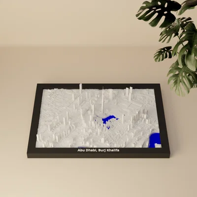 Abu Dhabi, Burj Khalifa, United Arab Emirates - Mô hình thu nhỏ 3D
