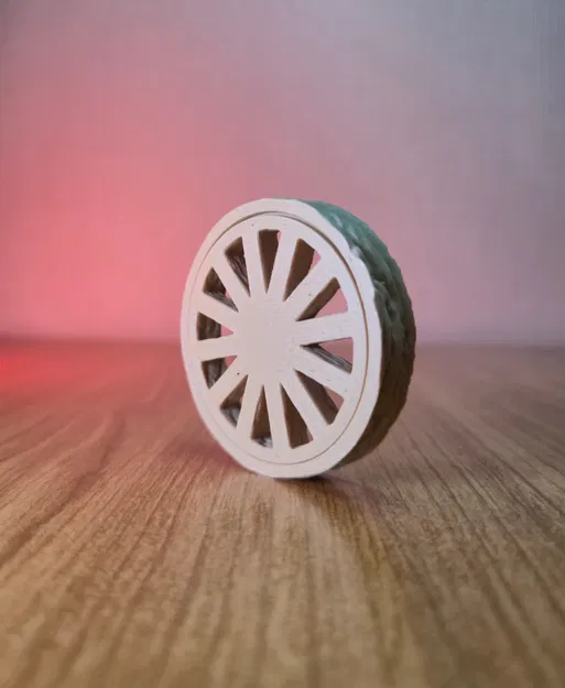 Nhẫn Fidget Bánh Xe Gỗ với Vành Ngoài Xoay (Spinning Rim) - Image 3