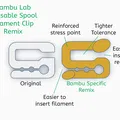 Bản remix kẹp filament cho Bambu Reusable Spool (Bambu Reusable Spool Filament Clip Remix) - Thumbnail 3