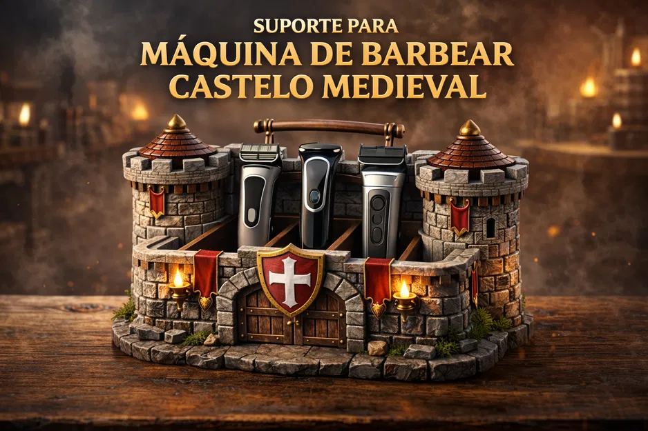 Suporte Castelo Medieval – Giá đỡ máy cạo râu kiểu lâu đài trung cổ - Image 2