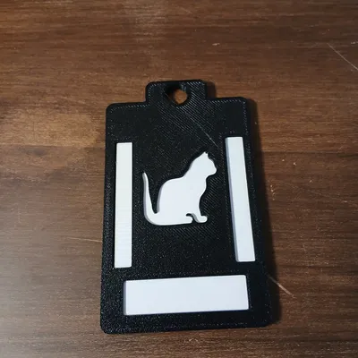 Kẹp thẻ ID hình mèo (Cat Id badge holder)