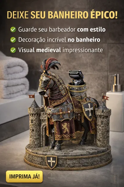 Cavalo da Fortaleza Real – Giá đỡ máy cạo râu phong cách trung cổ - Image 1