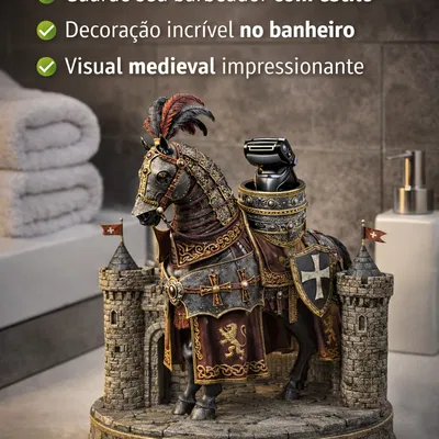 Cavalo da Fortaleza Real – Giá đỡ máy cạo râu phong cách trung cổ