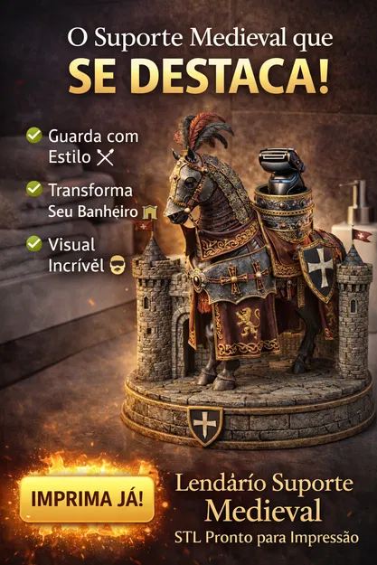 Cavalo da Fortaleza Real – Giá đỡ máy cạo râu phong cách trung cổ - Image 2