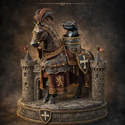 Cavalo da Fortaleza Real – Giá đỡ máy cạo râu phong cách trung cổ