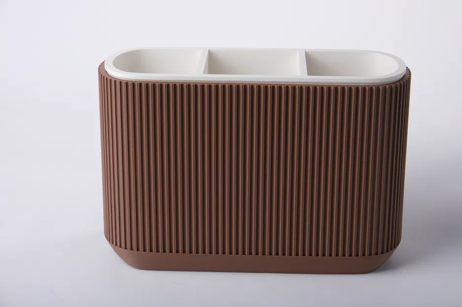 Khay đựng dao muỗng nĩa vân gân dọc (Ribbed Cutlery Organizer Caddy) - Image 2