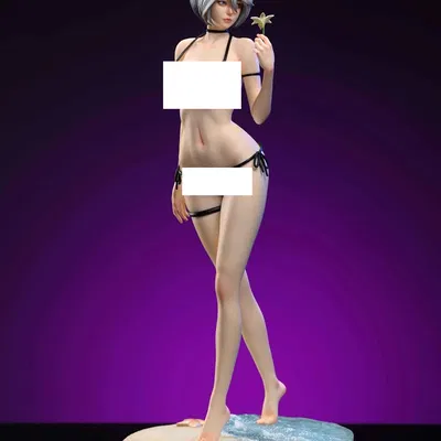 Cô Gái Anime/Hentai Sexy Mặc Bikini (Mô Hình 3D)