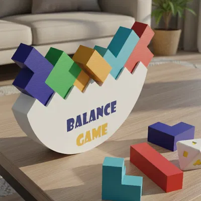 Trò chơi thăng bằng & xếp chồng in 3D V2 (3D Printable Balancing & Stacking Game V2)