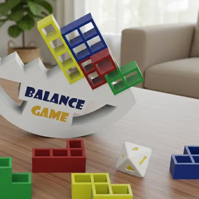Trò chơi thăng bằng & xếp chồng in 3D V2 (3D Printable Balancing & Stacking Game V2)