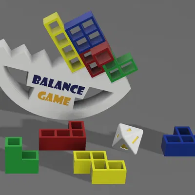 Trò chơi thăng bằng & xếp chồng in 3D V2 (3D Printable Balancing & Stacking Game V2)