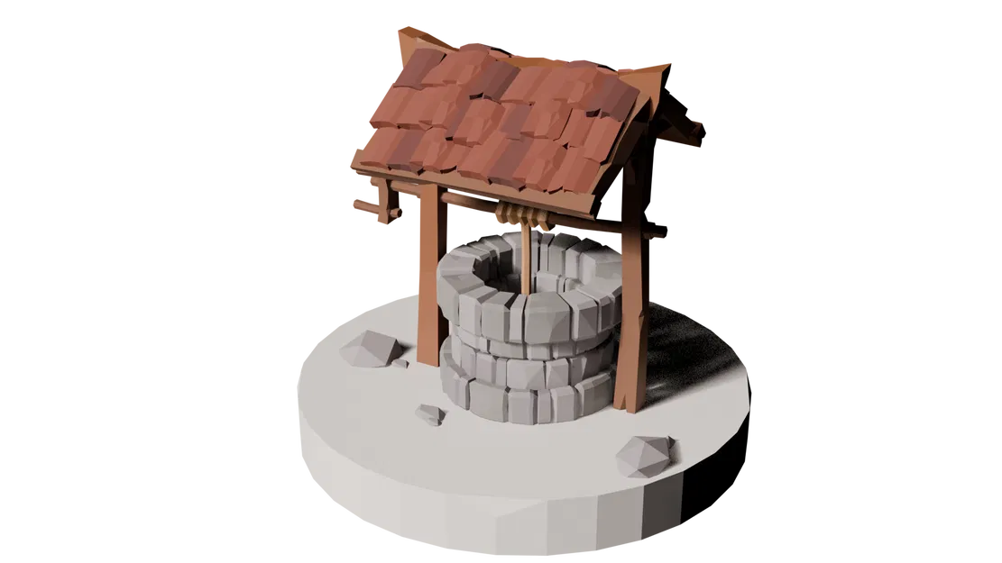 Giếng Low Poly (112x112x100 cm) - Image 1