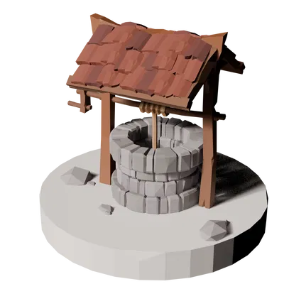 Giếng Low Poly (112x112x100 cm)