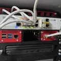 Gá rack 10" 1U gắn 3x RPi (Pimoroni NVME + RPi5 + PoE HAT F) - Thumbnail 1