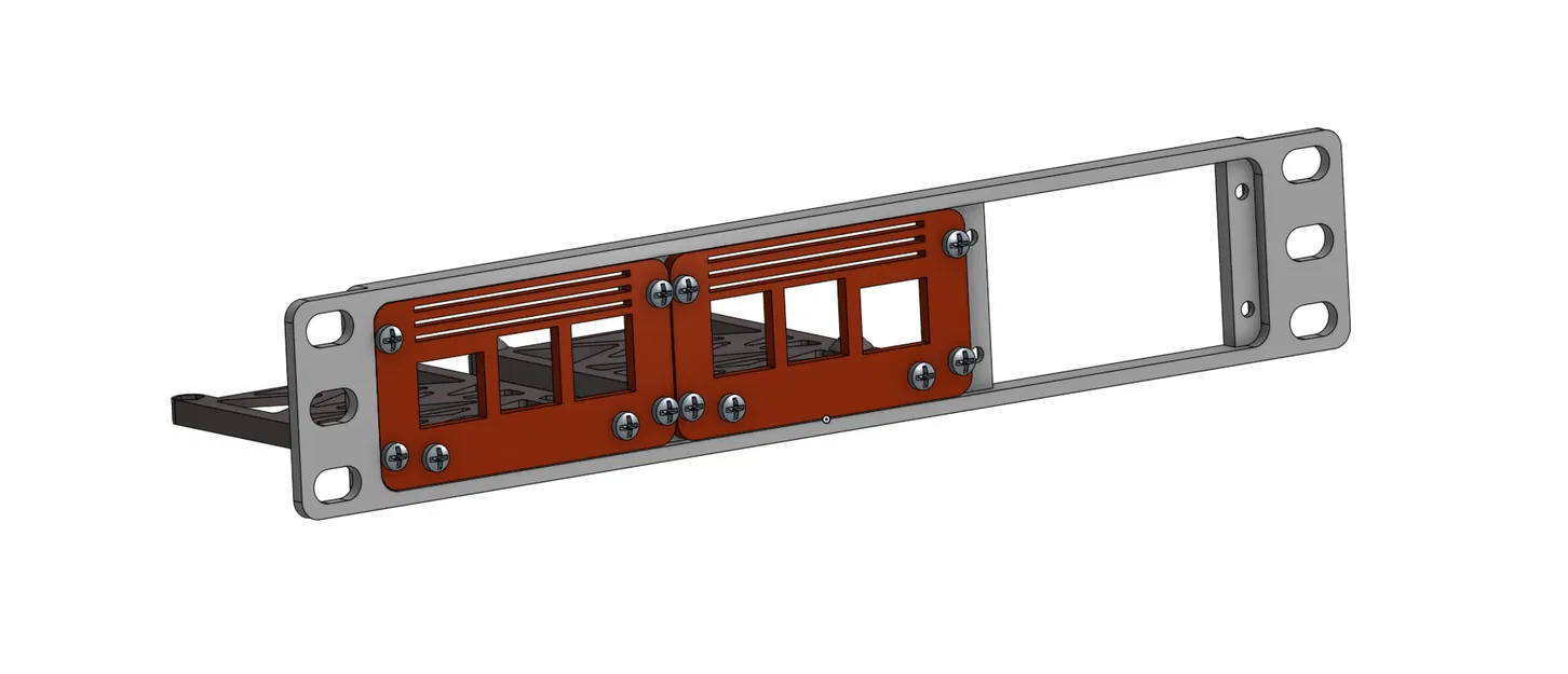 Gá rack 10" 1U gắn 3x RPi (Pimoroni NVME + RPi5 + PoE HAT F) - Image 2