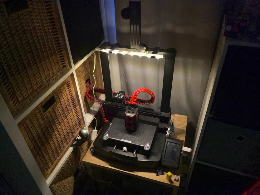 Ngàm snap-on gắn IKEA LEDBERG làm light bar cho Ender 3 V3 KE/SE (No Supports!) - Image 1