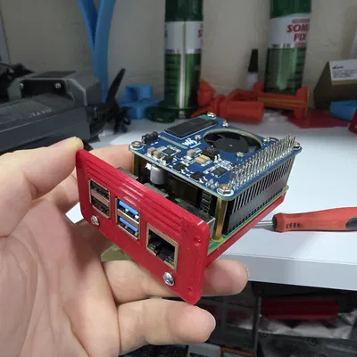 Gá rack 10" 1U gắn 3x RPi (Pimoroni NVME + RPi5 + PoE HAT F)