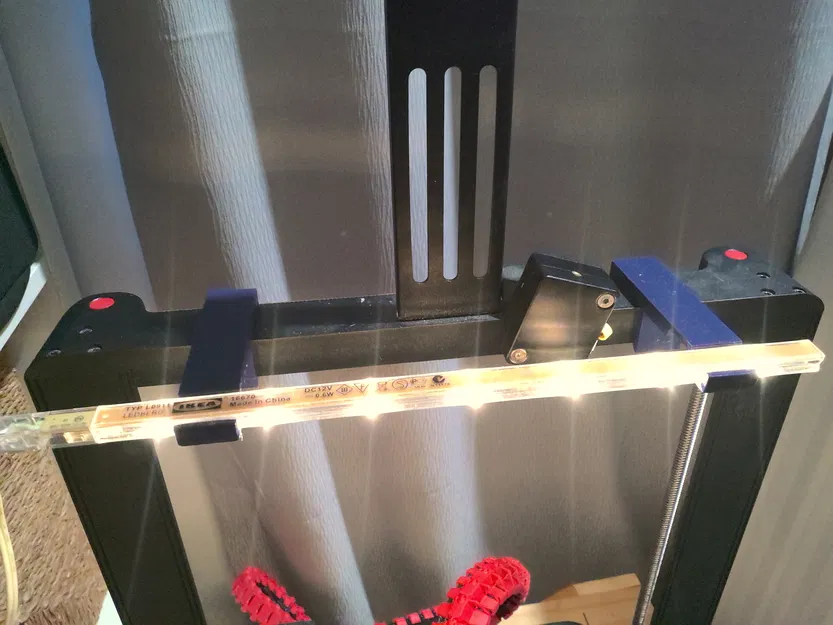 Ngàm snap-on gắn IKEA LEDBERG làm light bar cho Ender 3 V3 KE/SE (No Supports!) - Image 2